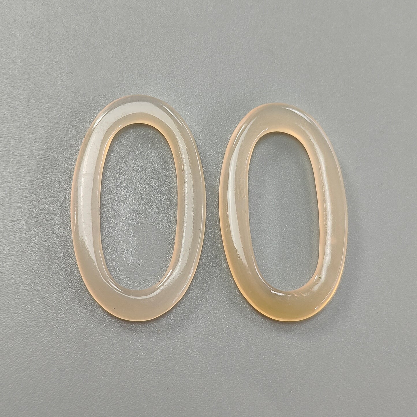 25.20cts (Approx) Peach Onyx Cabochon Natural Gemstone Oval Shape Pair