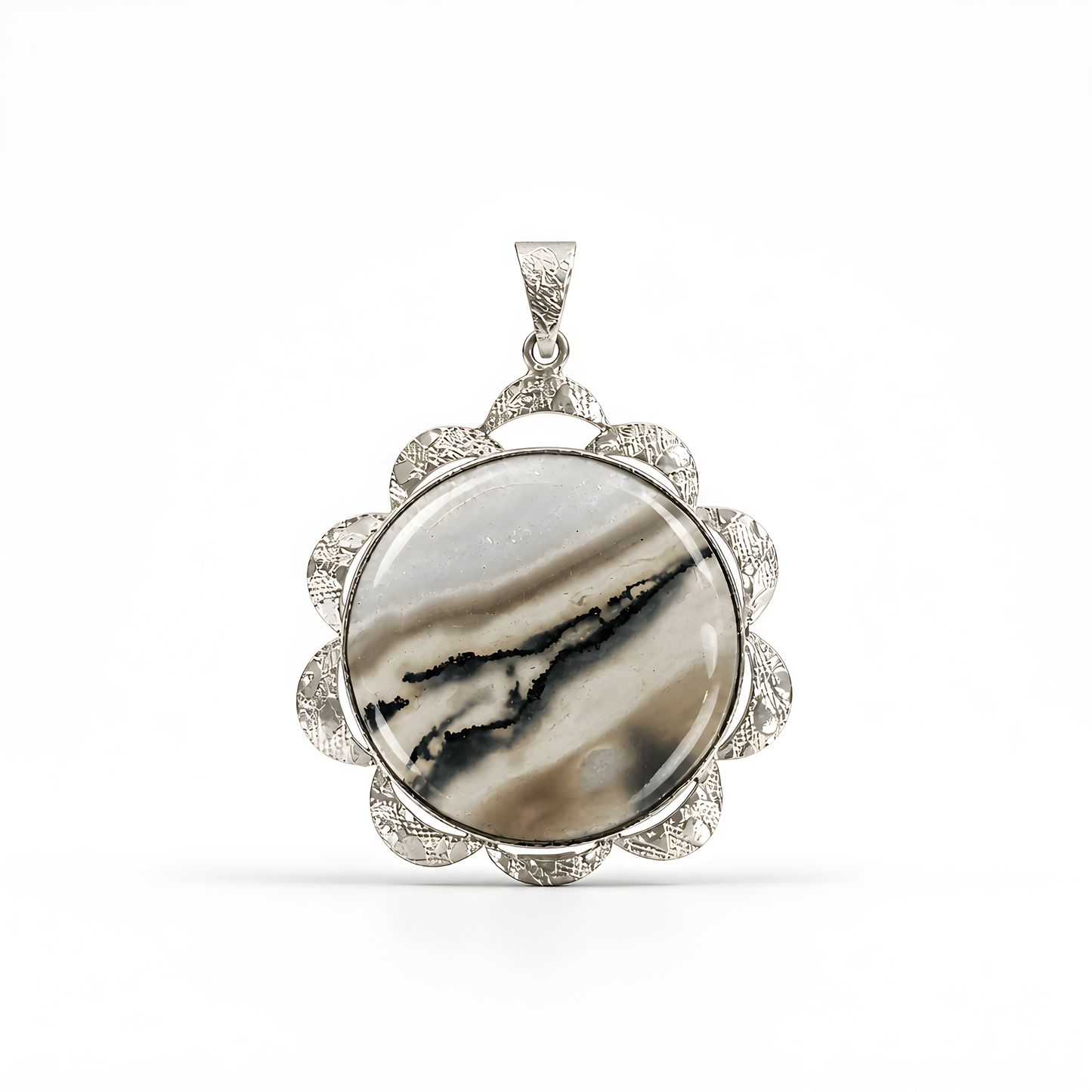 Agate Gemstone 925 Silver Pendant