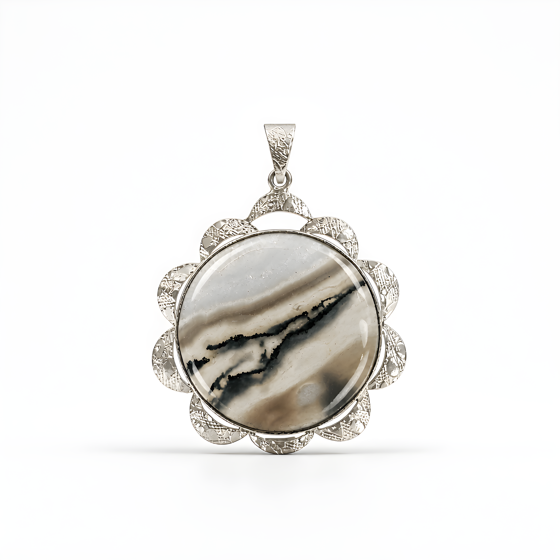 Agate Gemstone 925 Silver Pendant