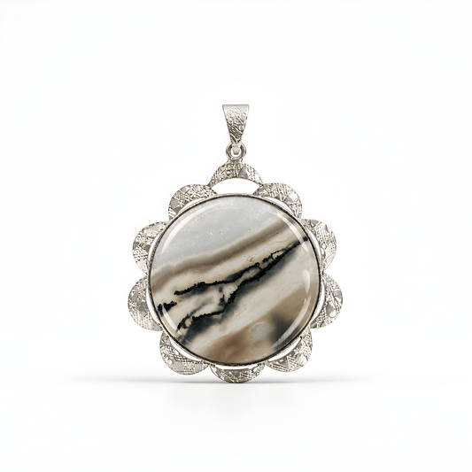 Agate Gemstone 925 Silver Pendant