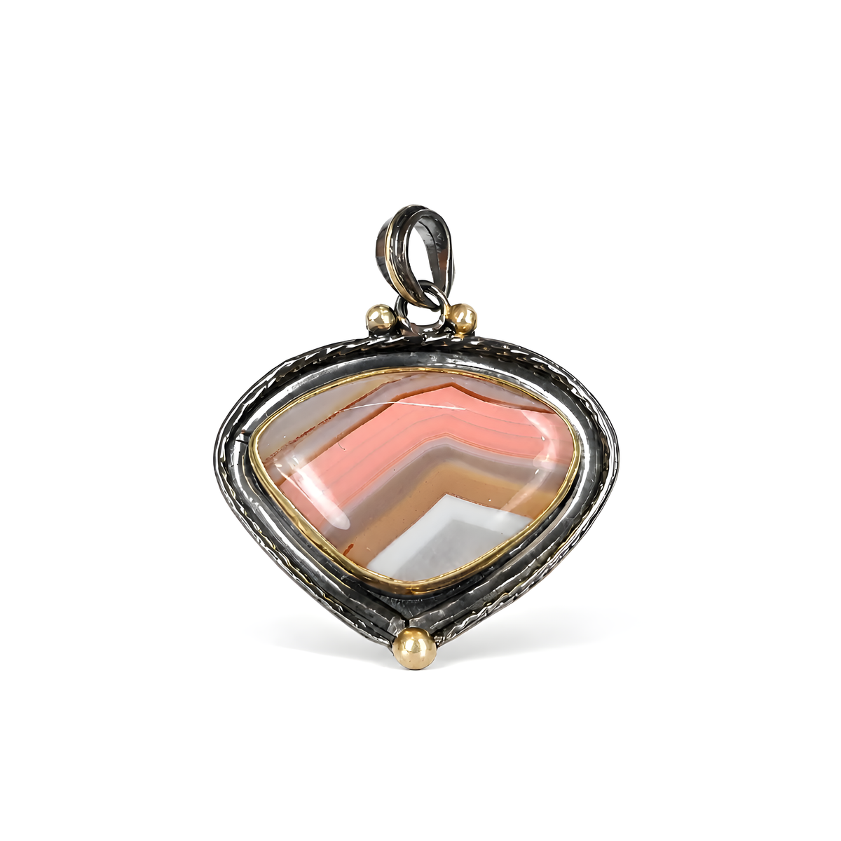 agate gemstone 925 silver pendant