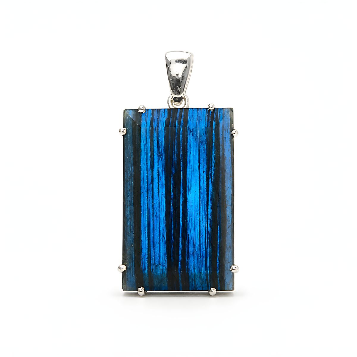 labradorite gemstone silver pendant