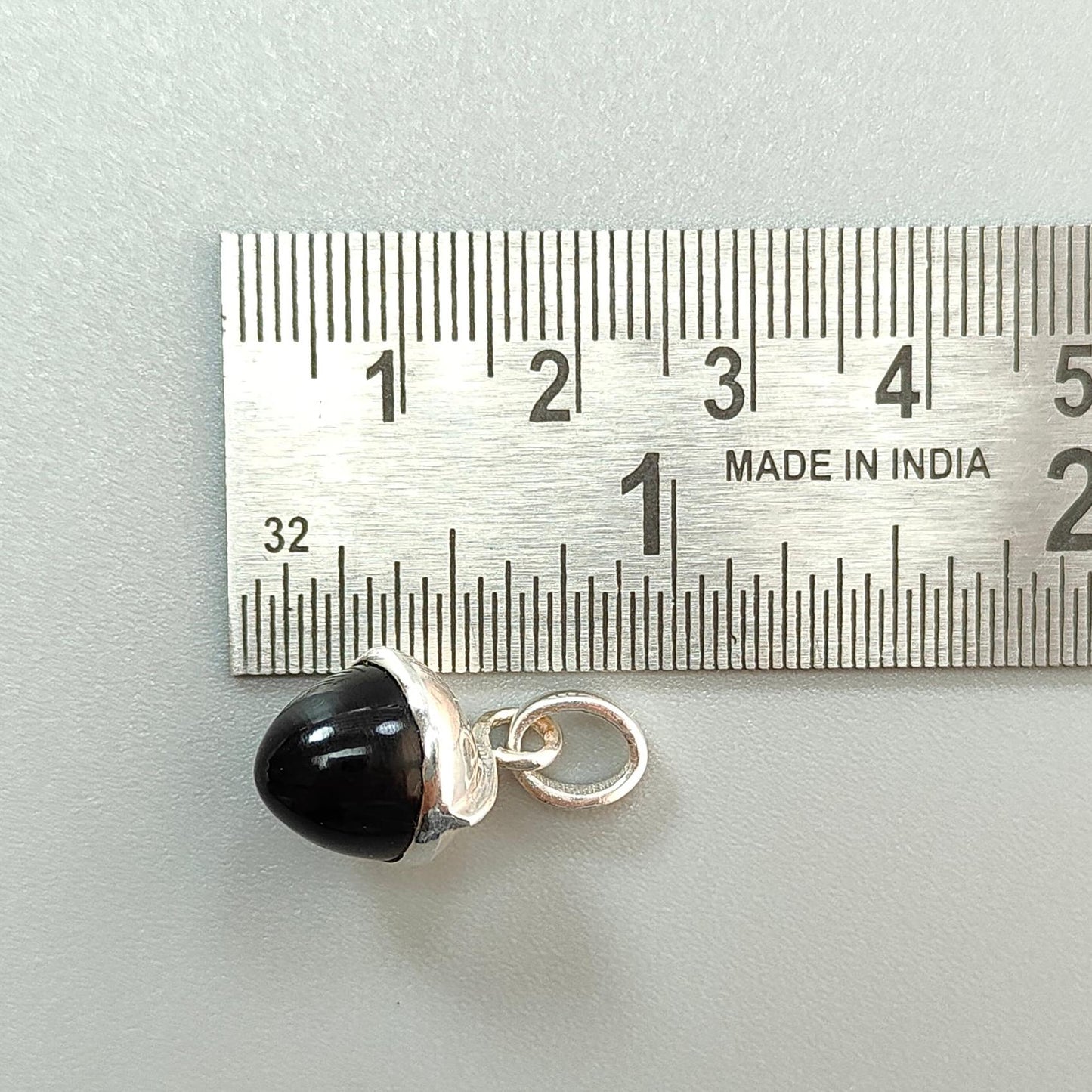 Smoky Quartz & Citrine Gemstone 925 Sterling Silver Pendant: Natural Quartz Bezel Set Regular Size Bullet Pendant with Normal Loop 1"