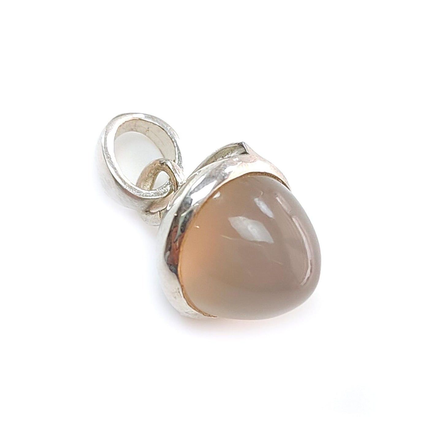 Onyx Gemstone 925 Sterling Silver Pendant: Natural Gray, Green Onyx Bezel Set Regular Size Bullet Pendant with Normal Loop 1" Gift for her