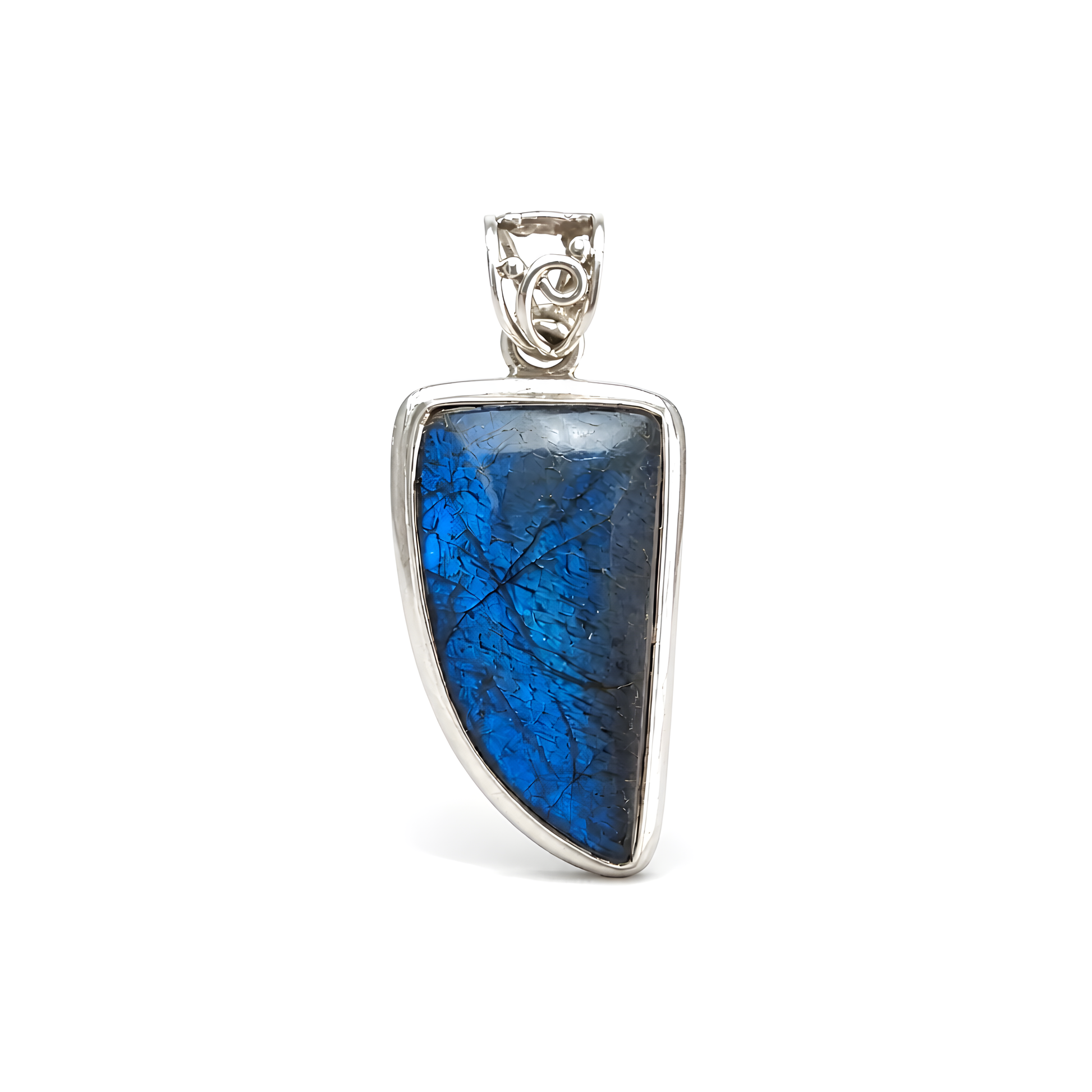 labradorite gemstone silver pendant