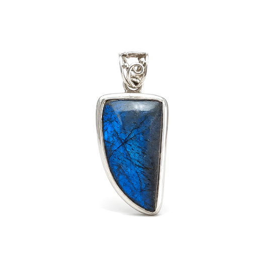 labradorite gemstone silver pendant