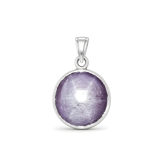 Star Ruby Gemstone Bezel Set Pendant