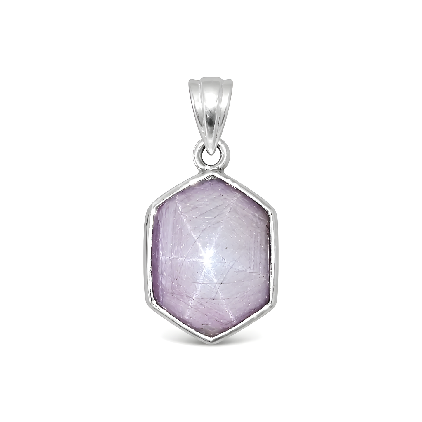 Star Ruby Gemstone Silver Pendant