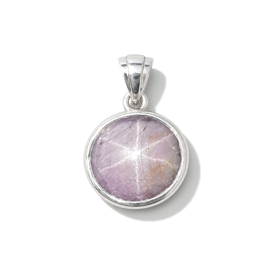 star ruby gemstone 925 silver pendant
