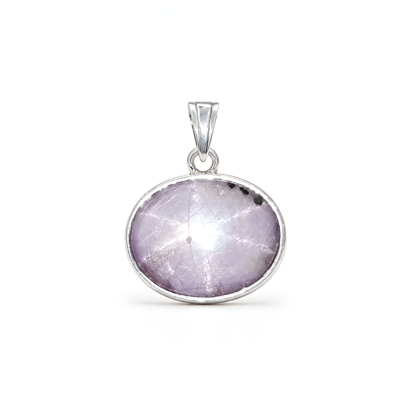 Star Ruby Gemstone Silver Pendant