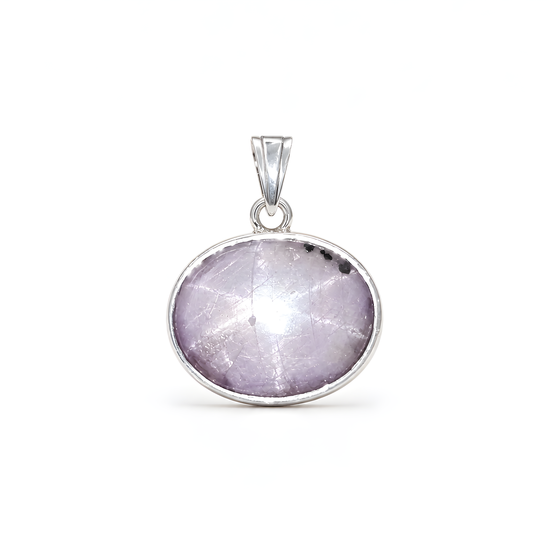 Star Ruby Gemstone Silver Pendant