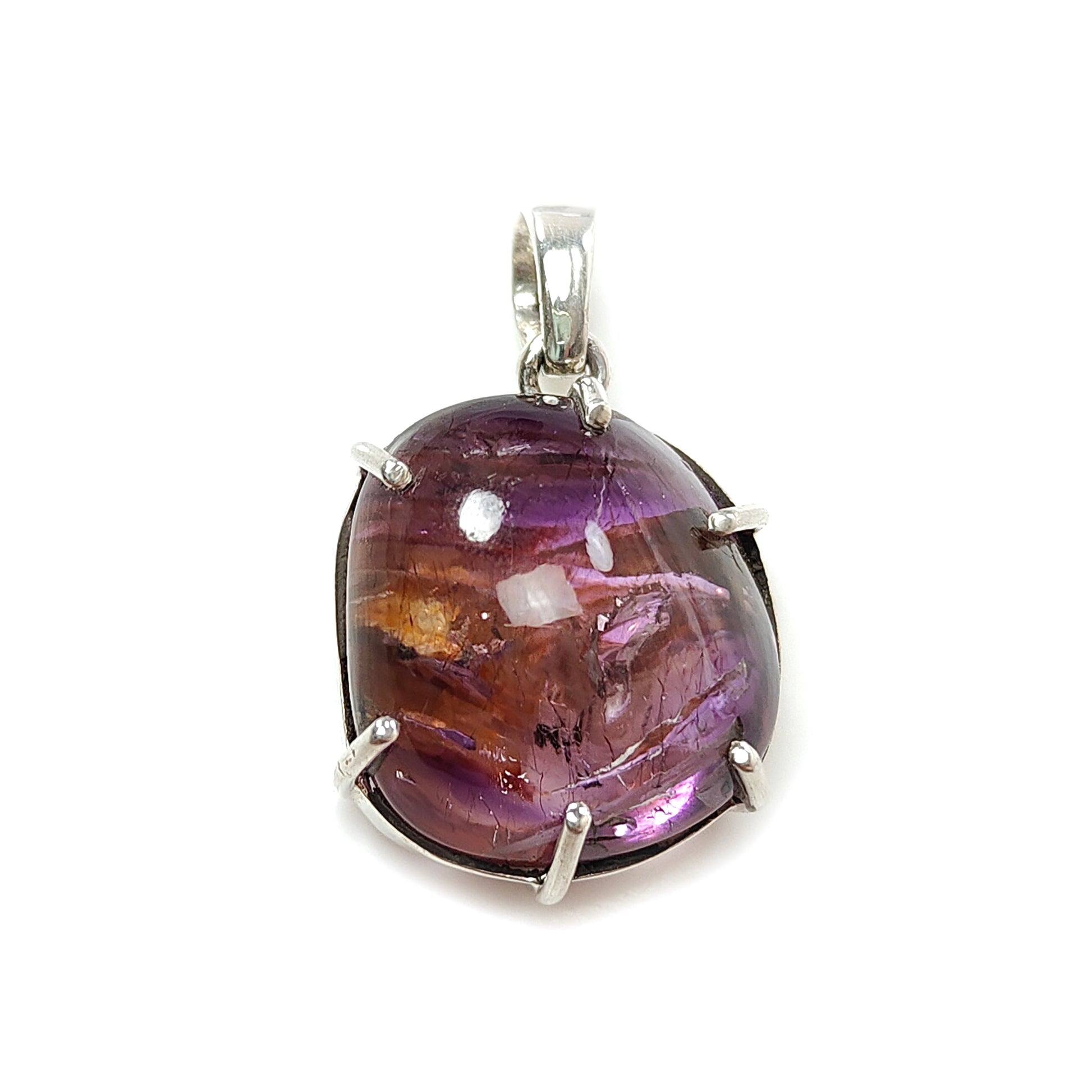 Rutile Amethyst Fancy Plain Pendant