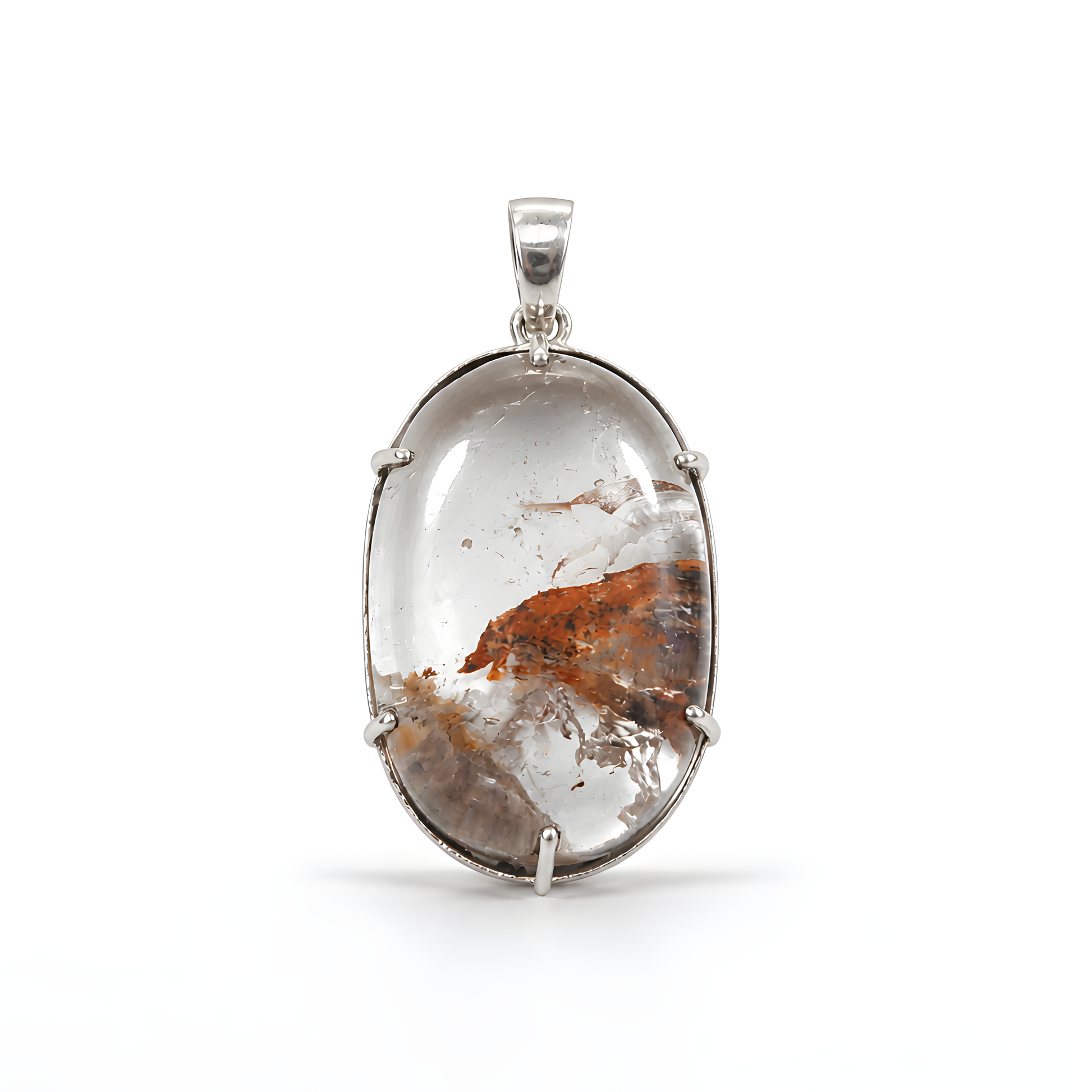 Super Seven Gemstone Silver Prong Set Pendant