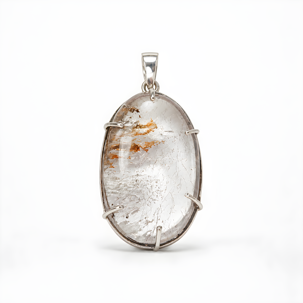 Amethyst Gemstone Silver Unisex Pendant