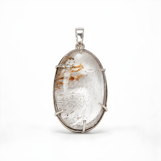 Amethyst Gemstone Silver Unisex Pendant