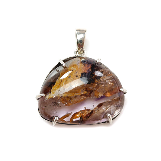 Bi-Color Amethyst Plain Triangle Pendant