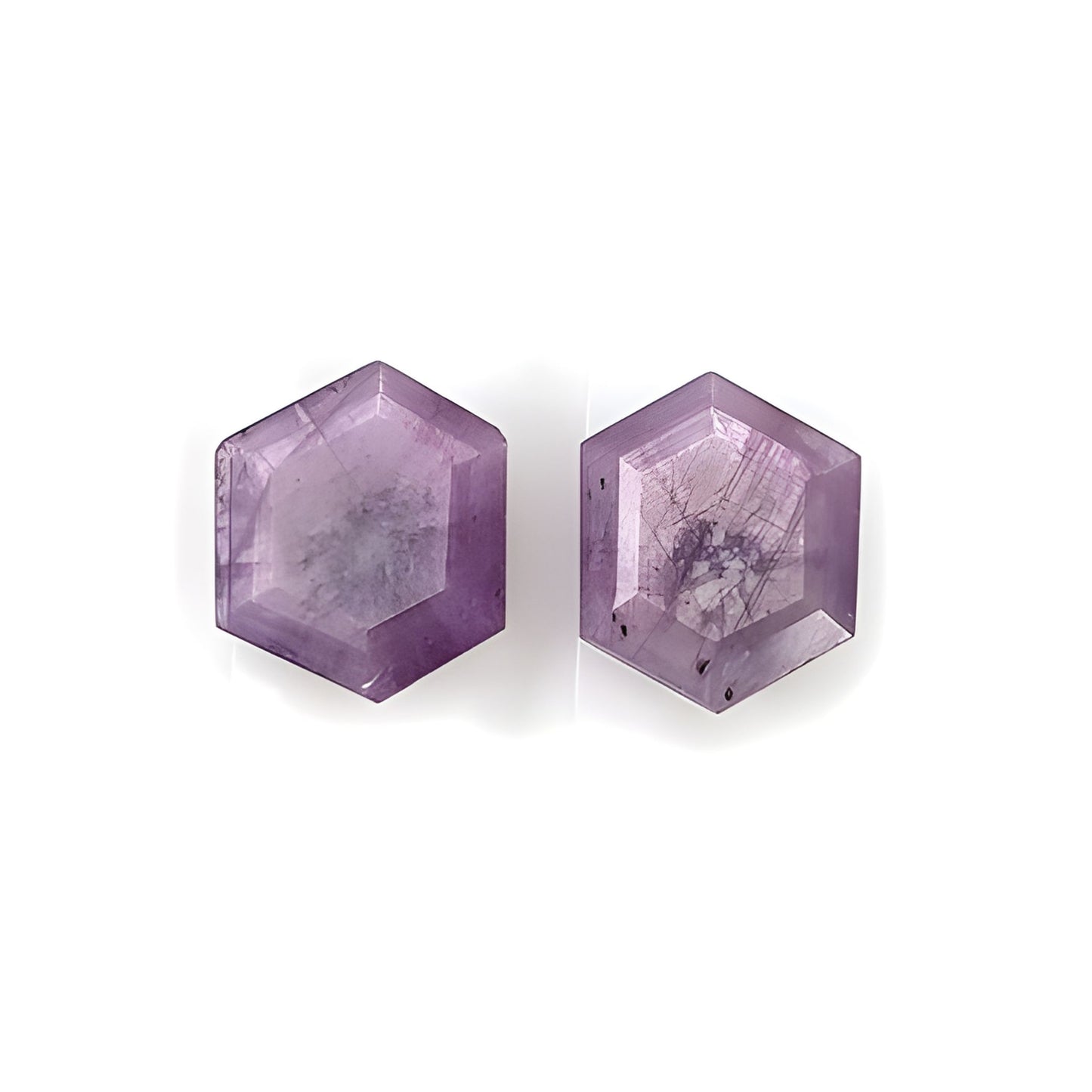 sapphire hexagon shape faceted cut