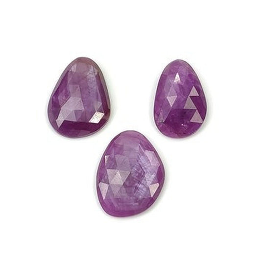 ruby uneven shape rose cut