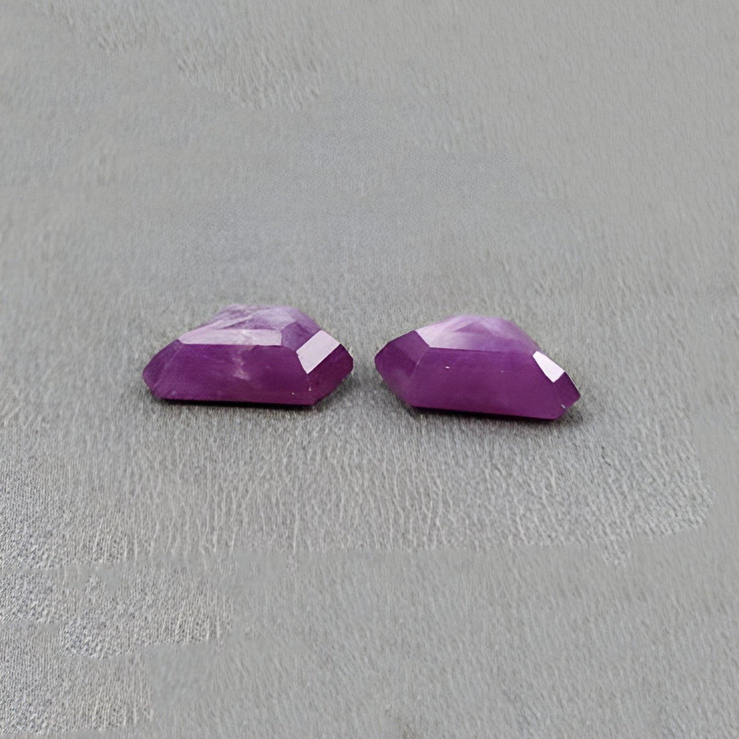 11.20cts Natural Untreated Raspberry Sapphire Gemstone Faceted Cut Hexagon Shape Pair