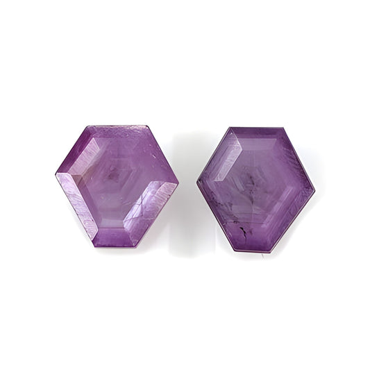 sapphire hexagon shape faceted cut