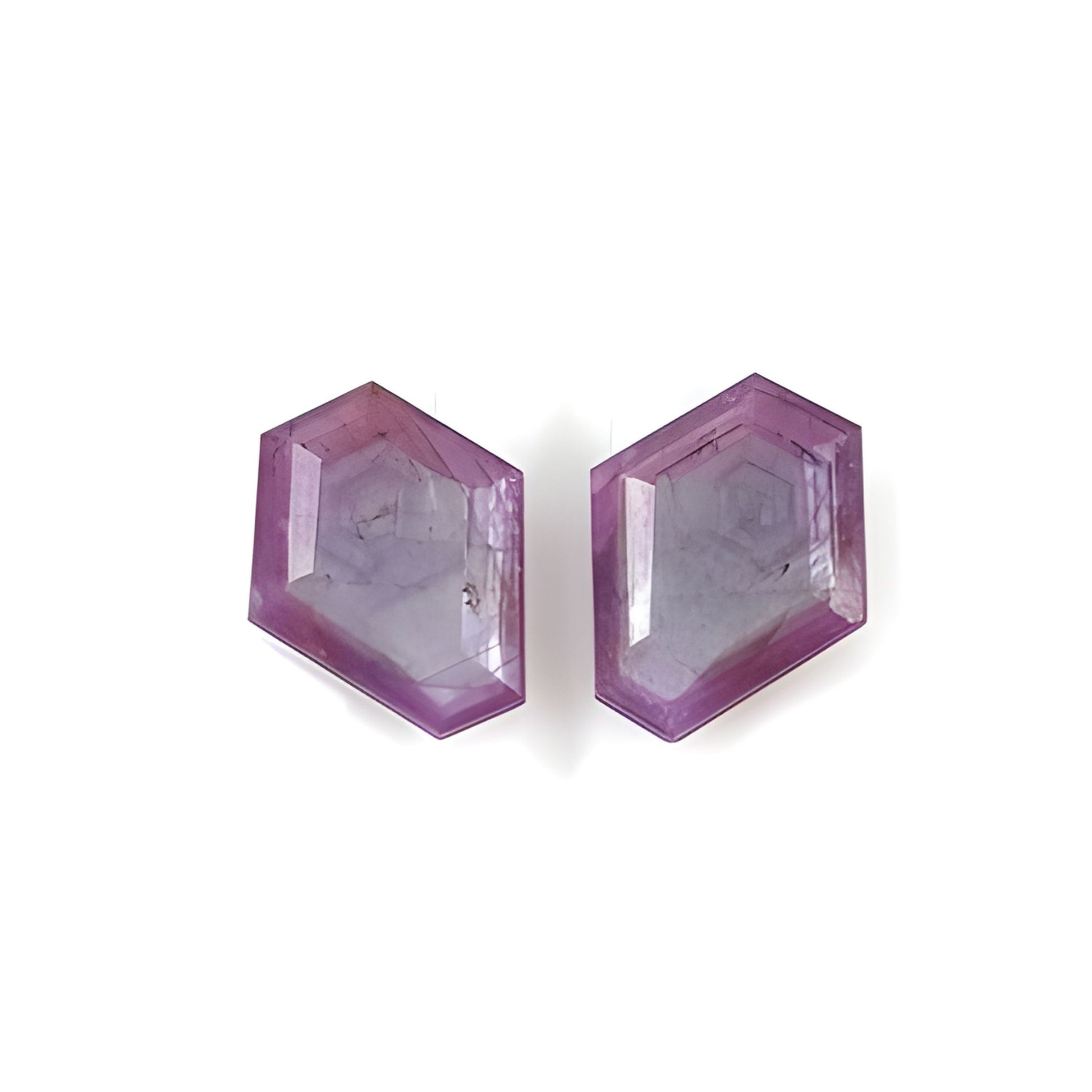 sapphire hexagon shape faceted cut