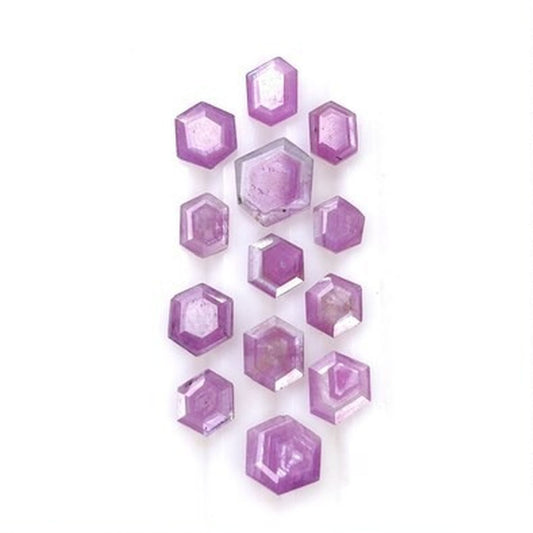 sapphire hexagon shape faceted cut