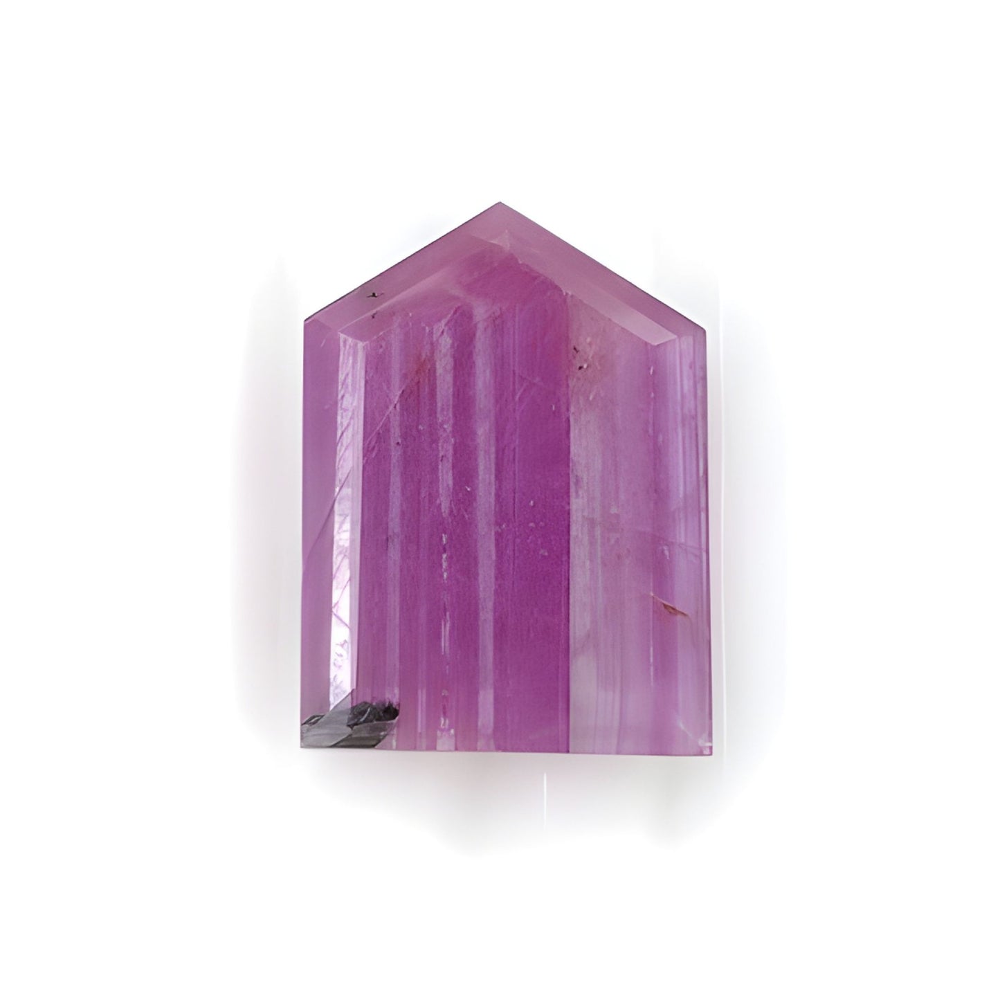 ruby uneven shape faceted cut