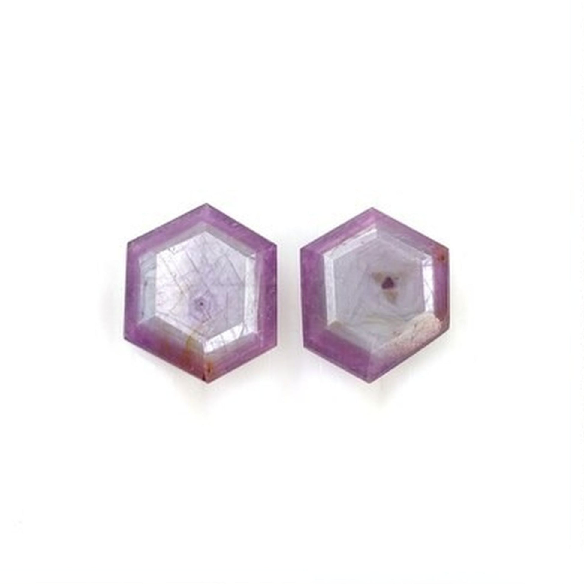 sapphire hexagon shape faceted cut