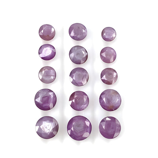 sapphire round shape faceted cut