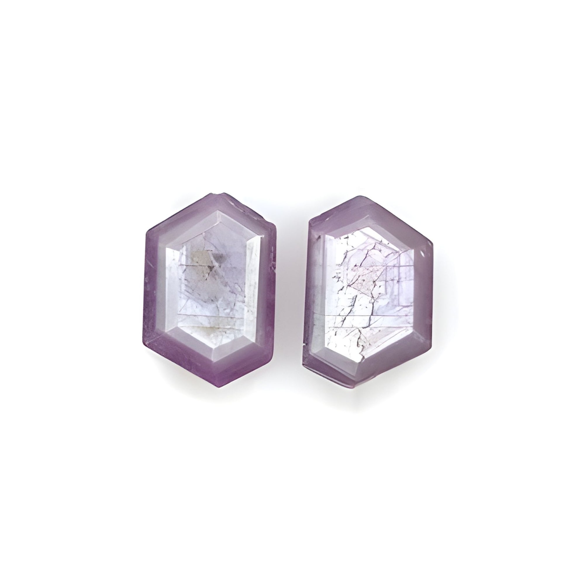 sapphire faceted cut hexagon shape