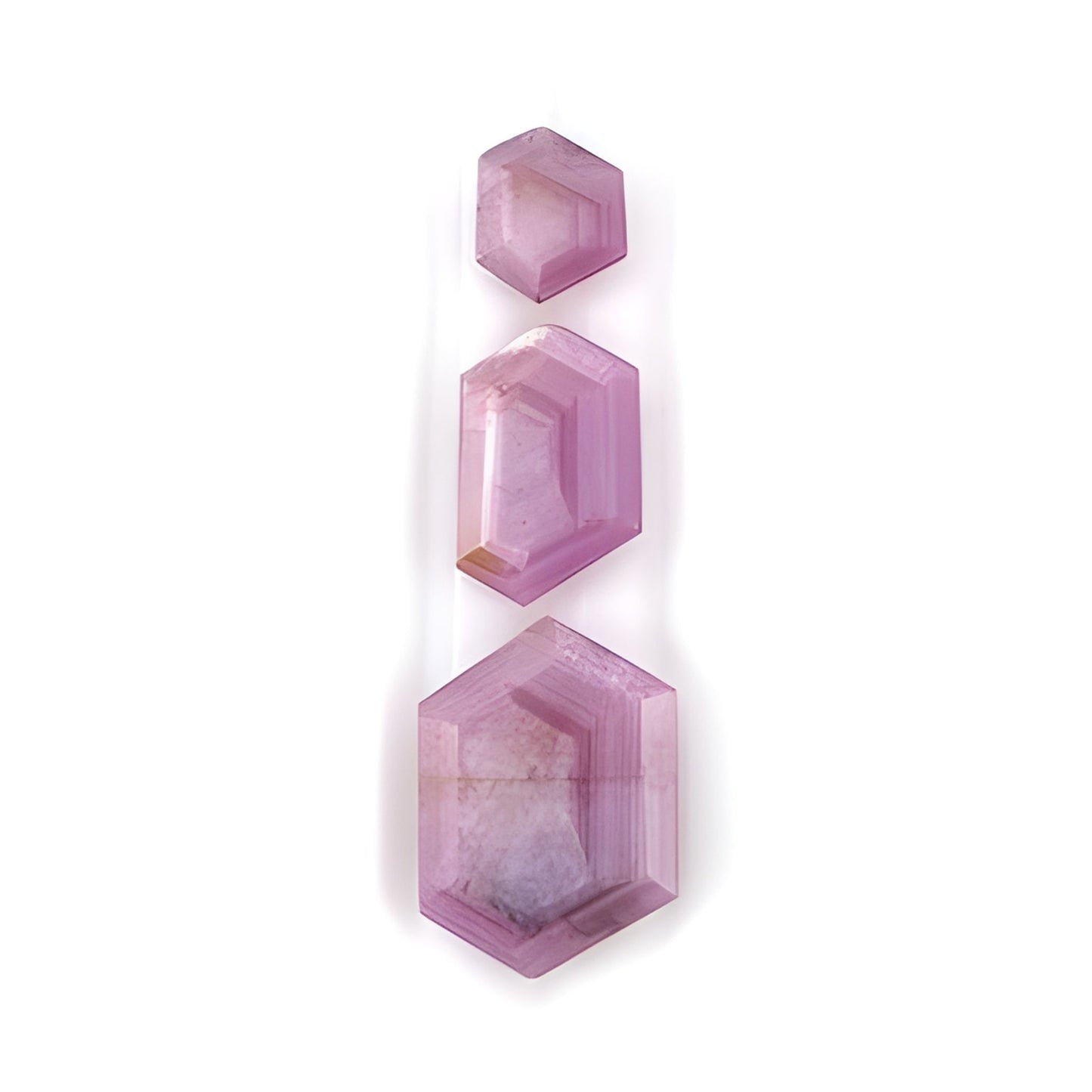 sapphire hexgon shape faceted cut