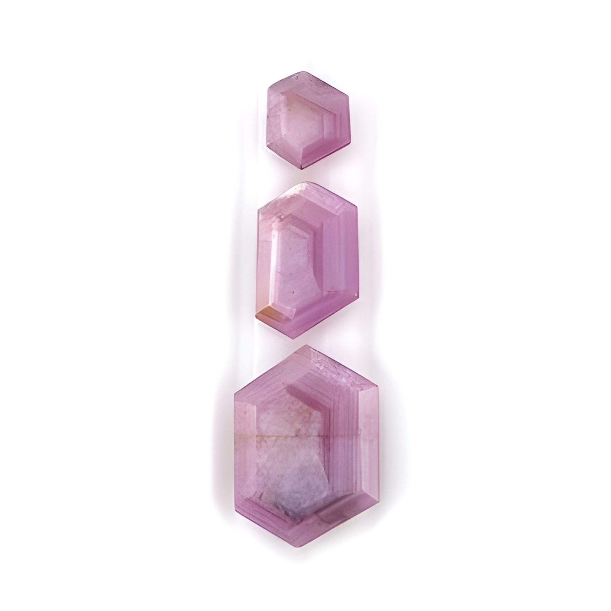sapphire hexgon shape faceted cut
