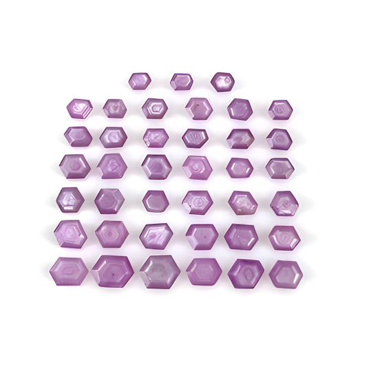 Raspberry Ruby Hexagon Shape Faceted Cut