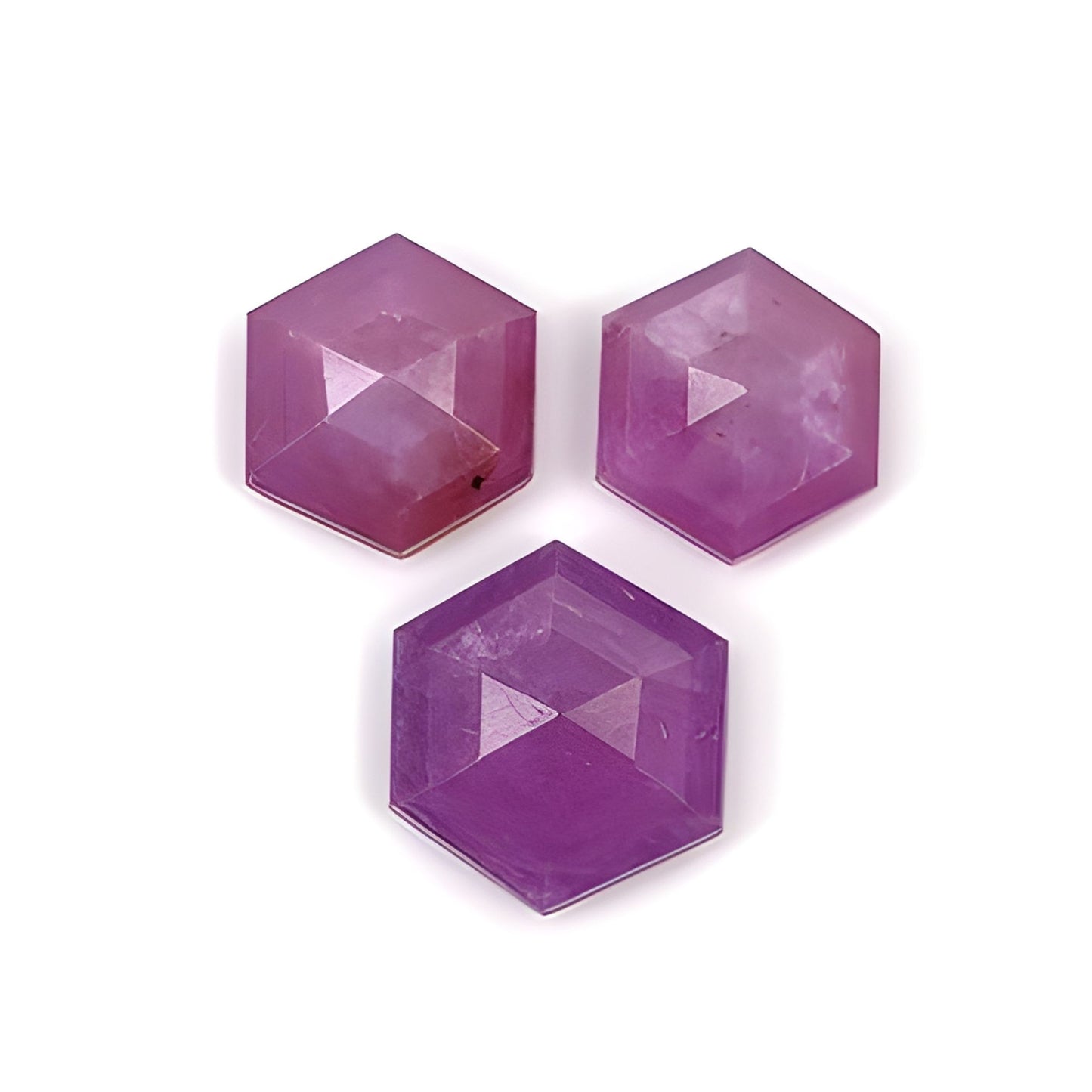 Raspberry Ruby Hexagon Shape Step Cut