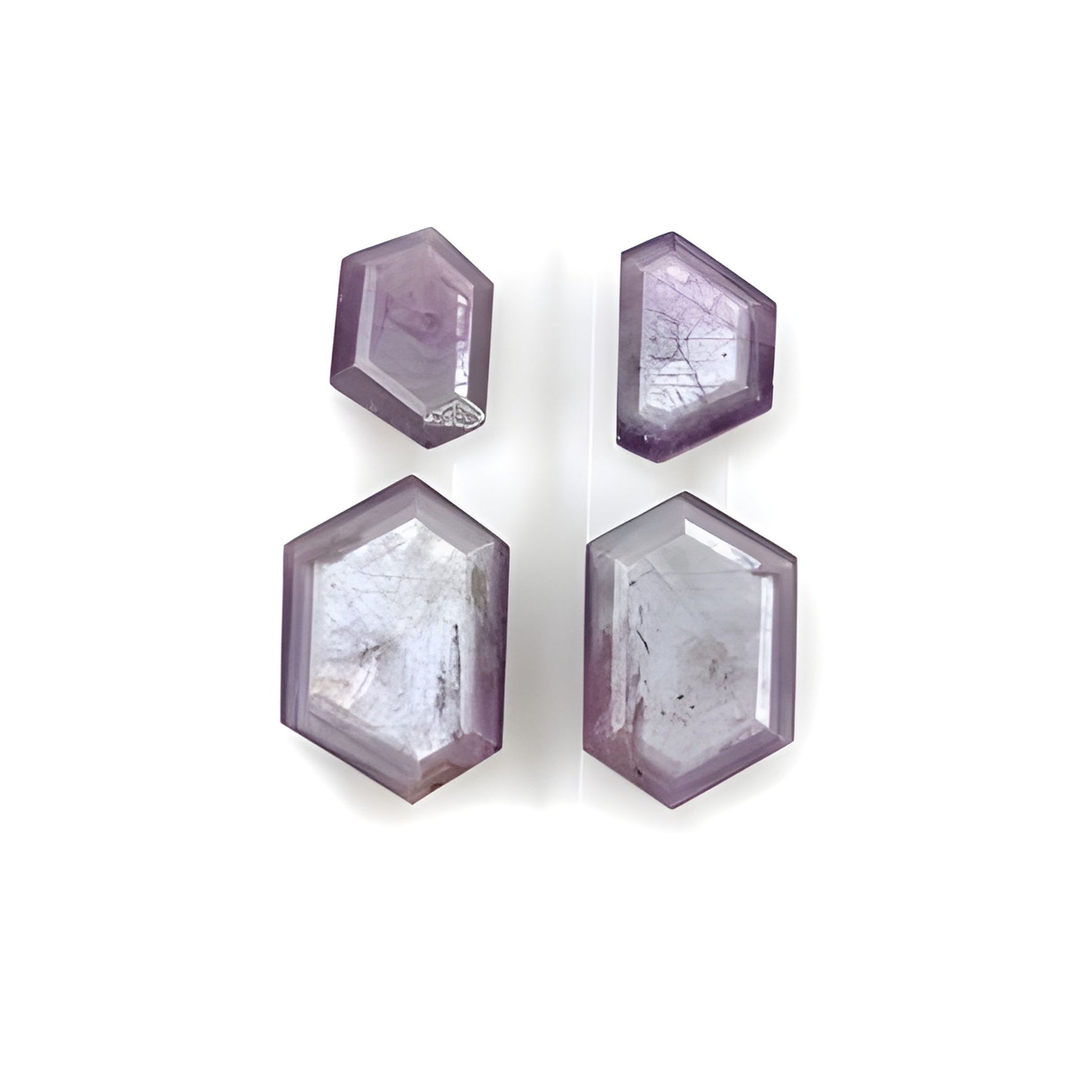 sapphire hexagon shape faceted cut