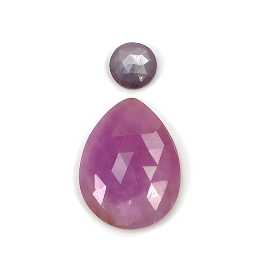 sapphire pear shape rose cut