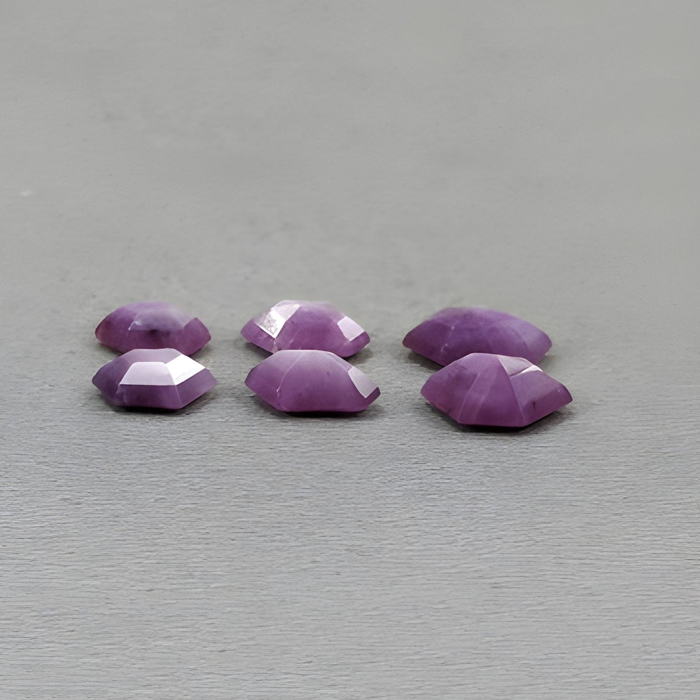 19.45cts Raspberry Sapphire Gemstone Natural Untreated Faceted Cut Hexagon Shape 6pcs