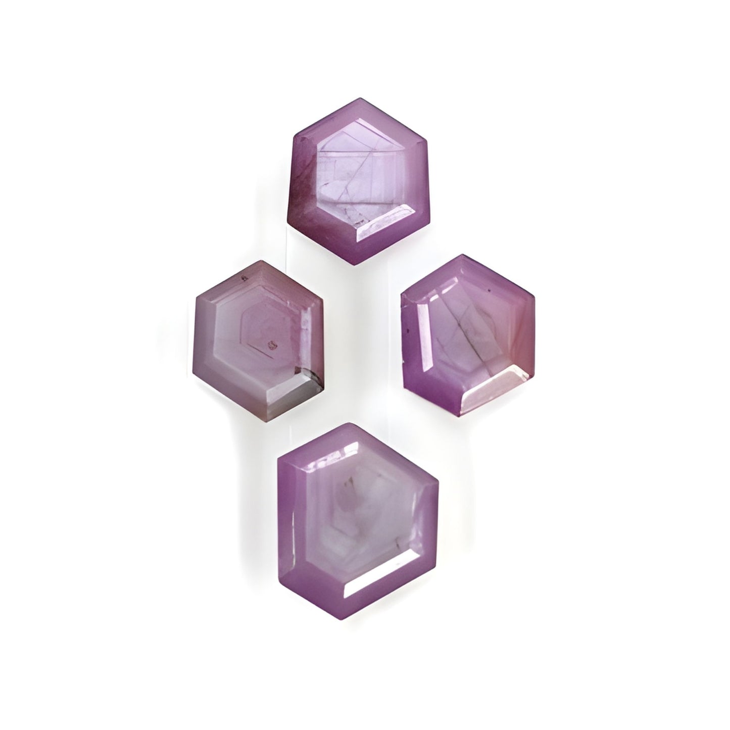 sapphire hexagon shape faceted cut