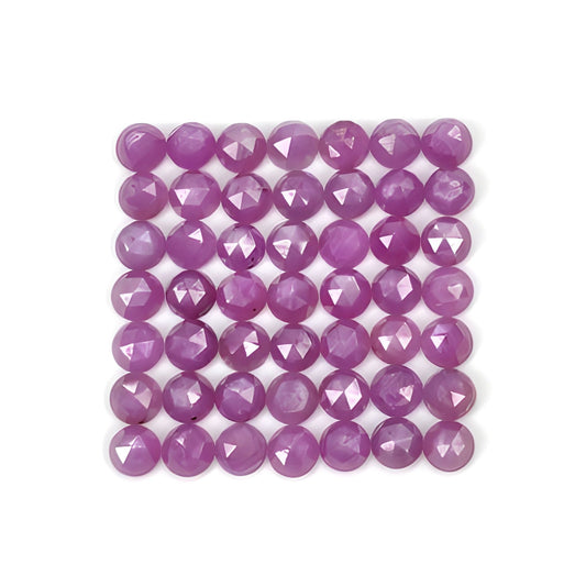 Raspberry Ruby Round Shape Rose Cut