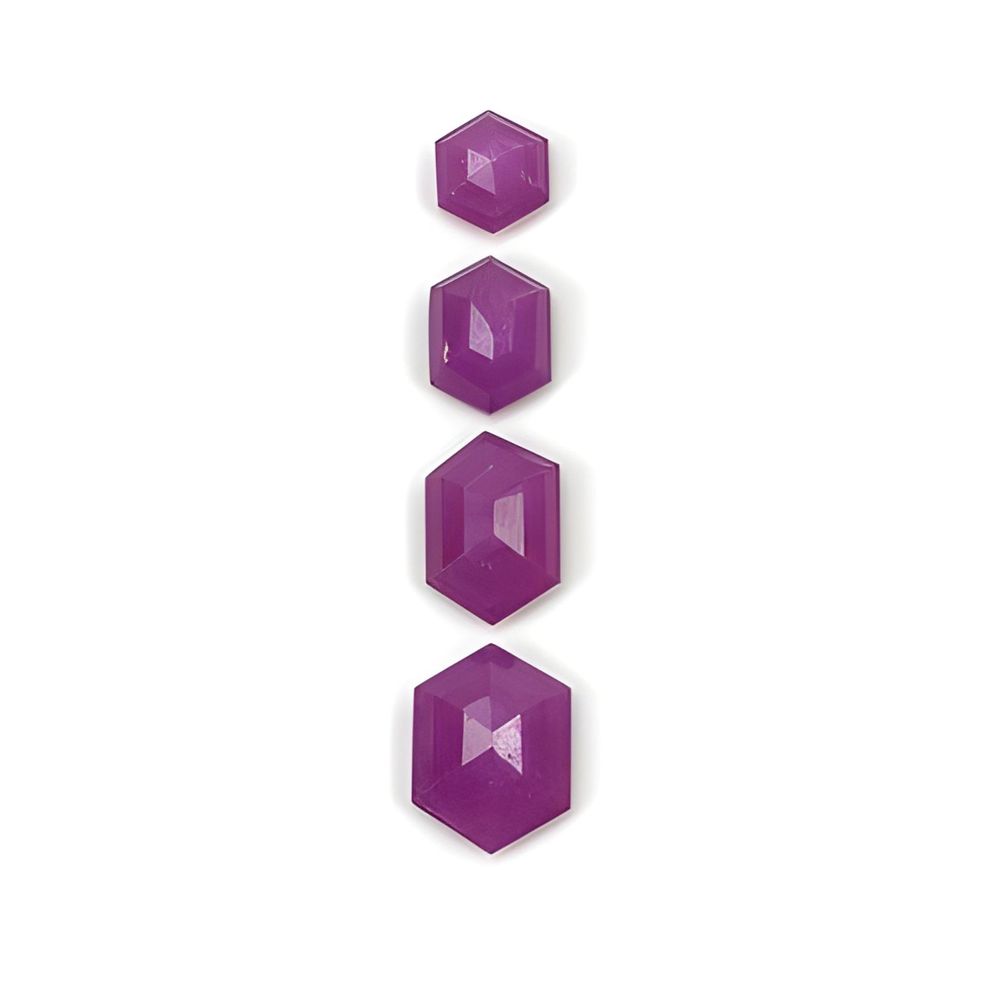 Raspberry Ruby Hexagon Shape Step Cut