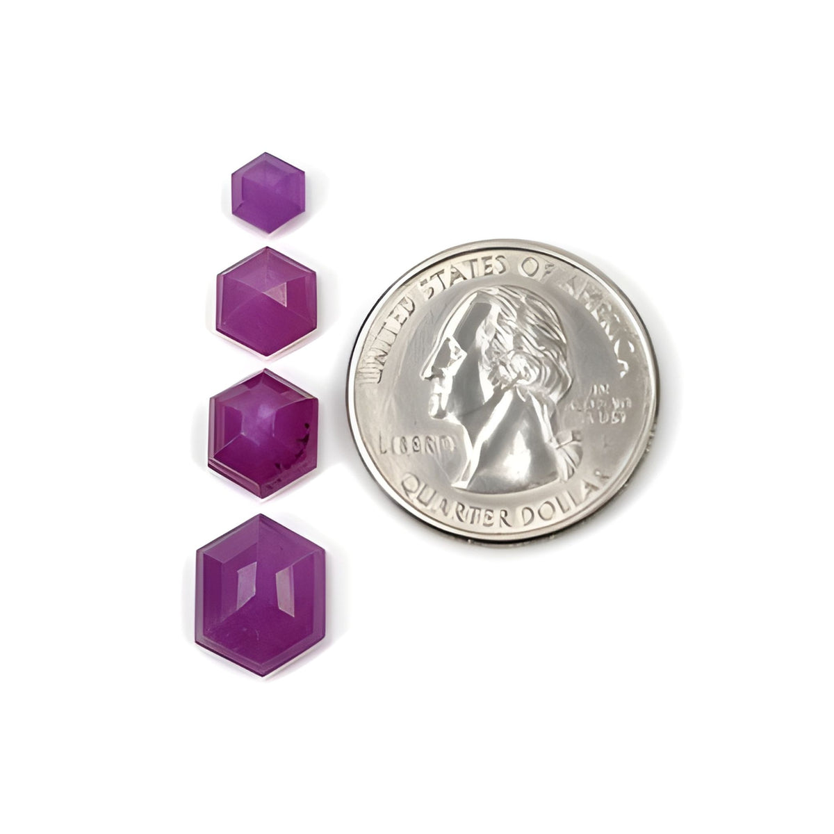 Blue Raspberry Stone 12.95cts Natural Raspberry Ruby Gemstone Step Cut Hexagon Shape ...