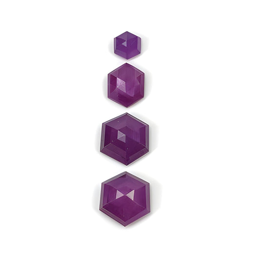 Raspberry Ruby Hexagon Shape Step Cut