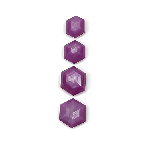Raspberry Ruby Hexagon Shape Step Cut