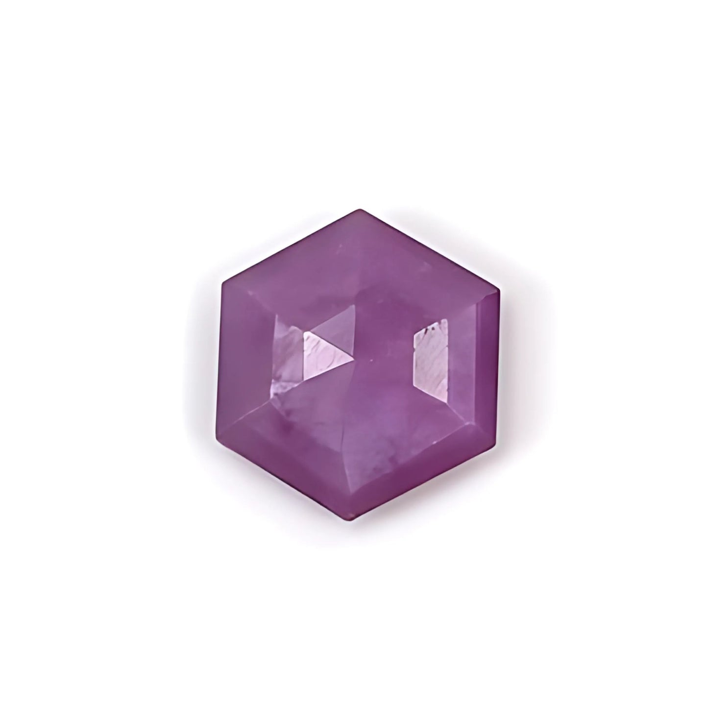 ruby hexagon shape step cut