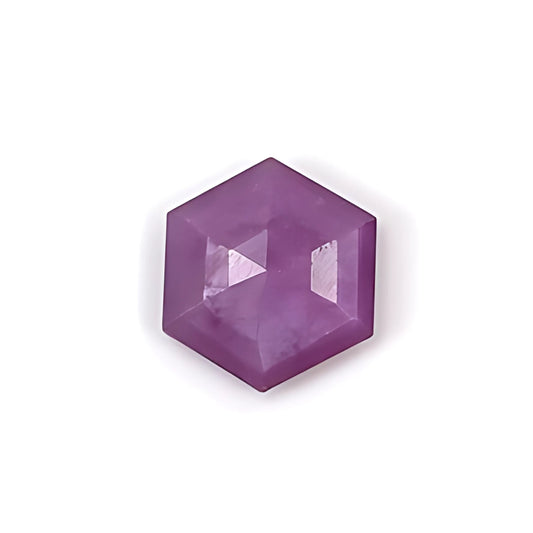 ruby hexagon shape step cut