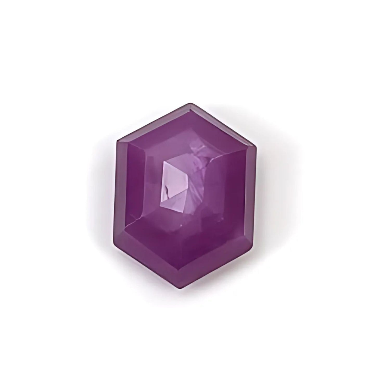 Raspberry Ruby Hexagon Shape Step Cut