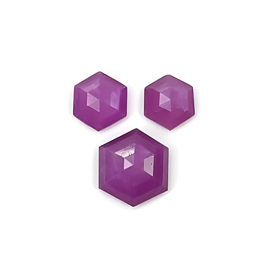 ruby hexagon shape tep cut