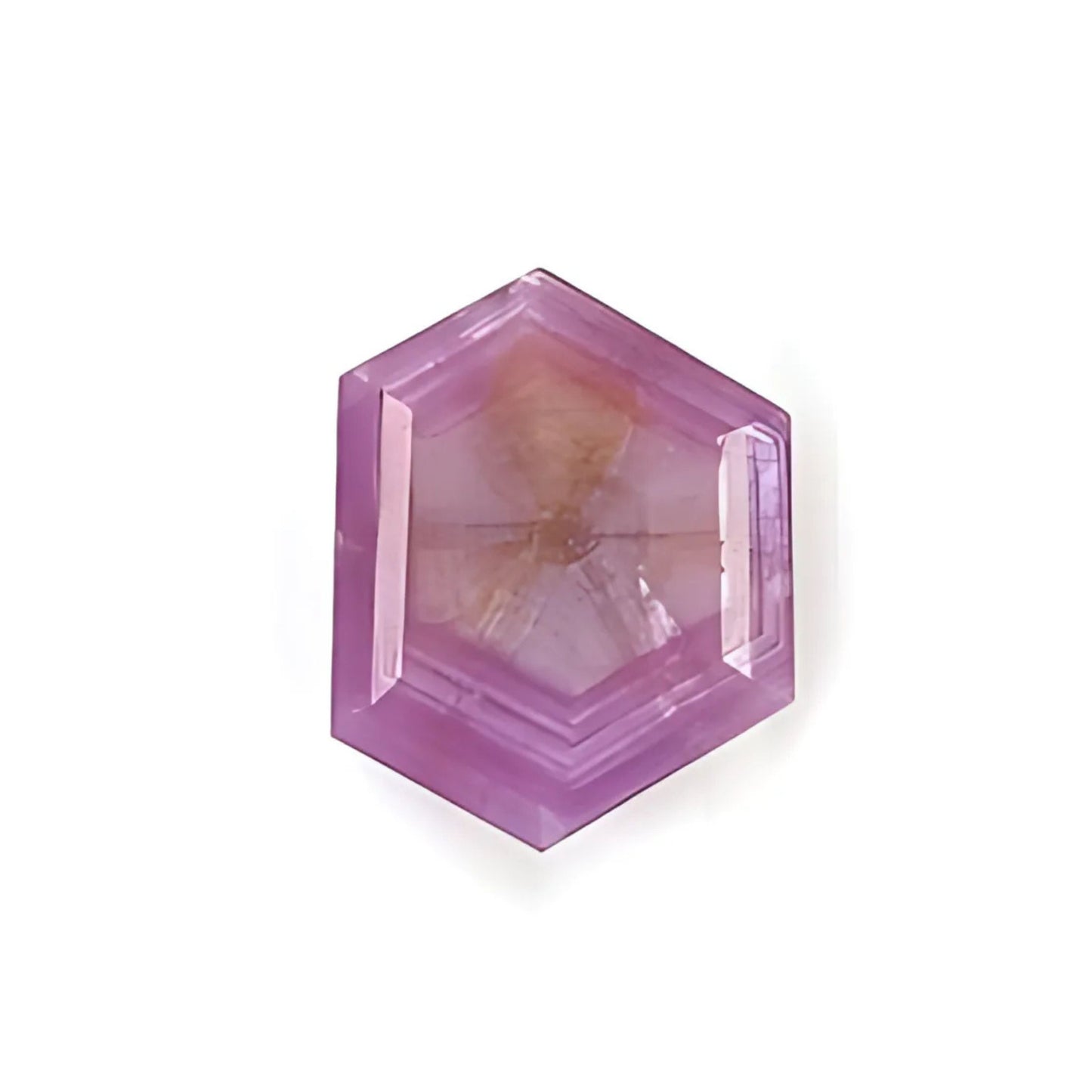 sapphire trapiche hexagon shape faceted cut