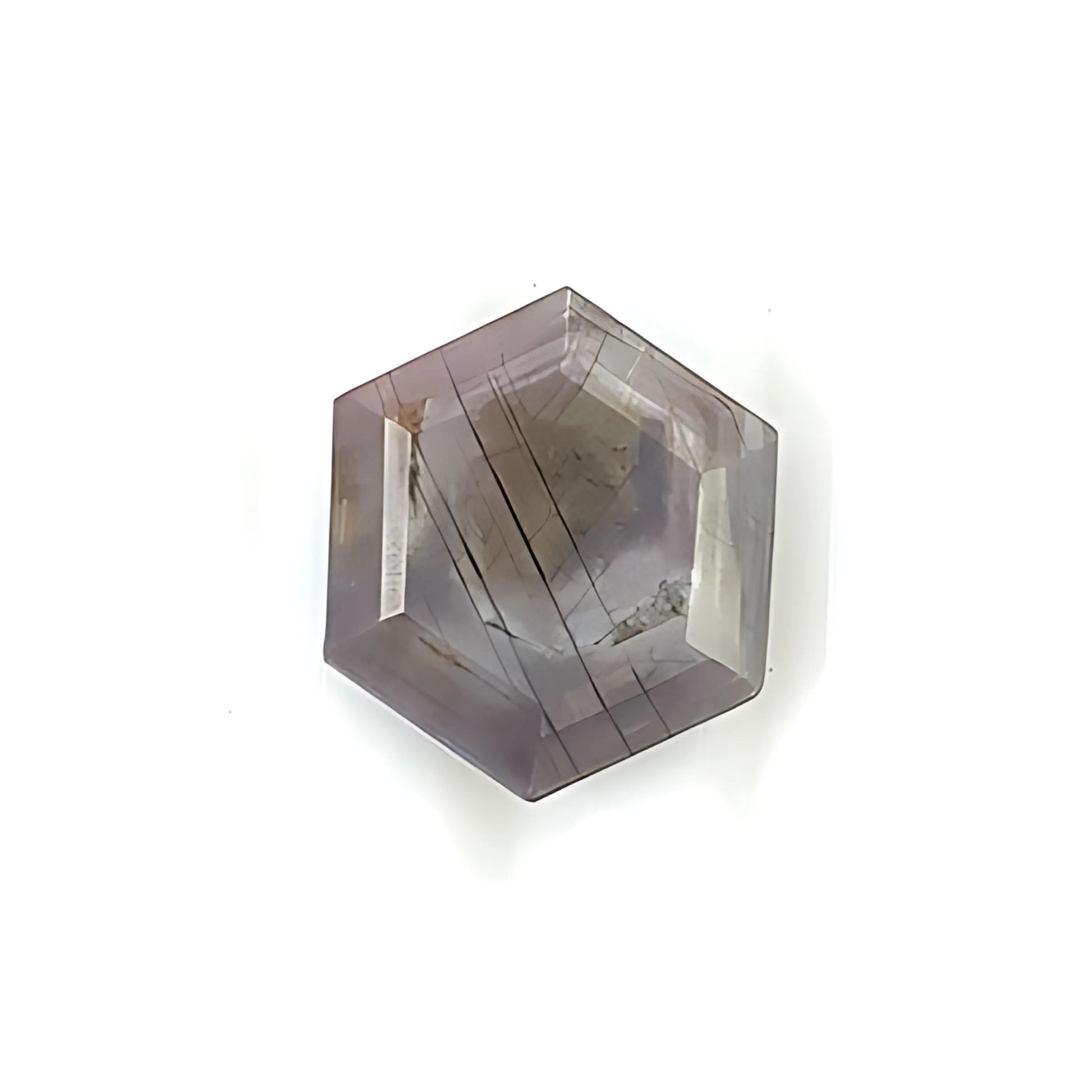 Raspberry Sapphire Hexagon Shape Faceted Cut
