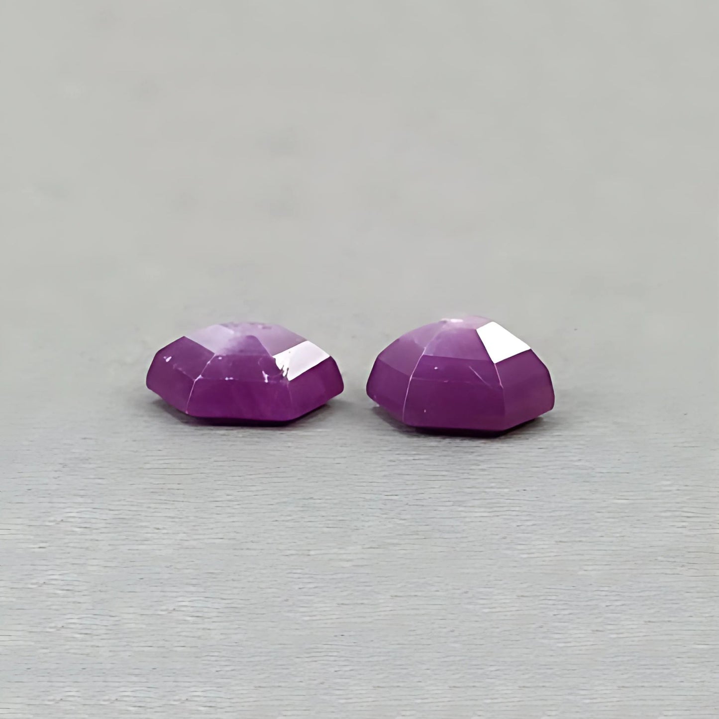 14.20cts Natural Untreated Raspberry Ruby Gemstone Faceted Cut Hexagon Shape Pair